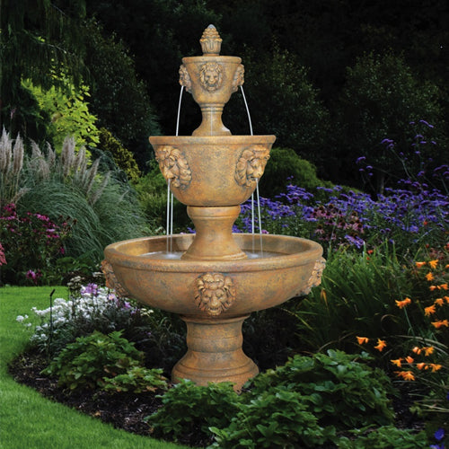 Image of a large three tier outdoor water fountain.