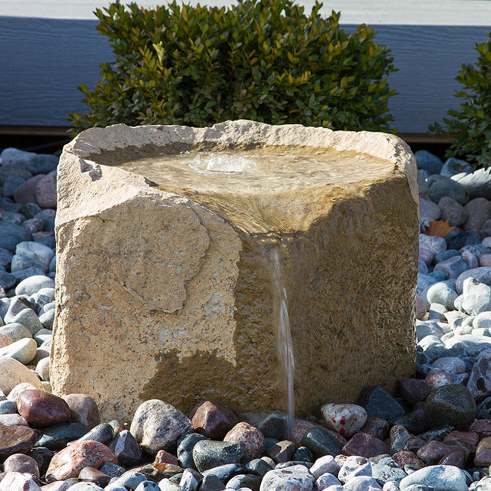 Outdoor rock water fountain for garden or patio