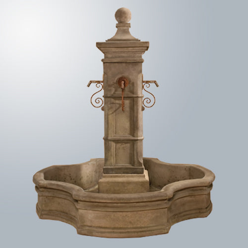 Image of a large outdoor water feature with a wide basin.