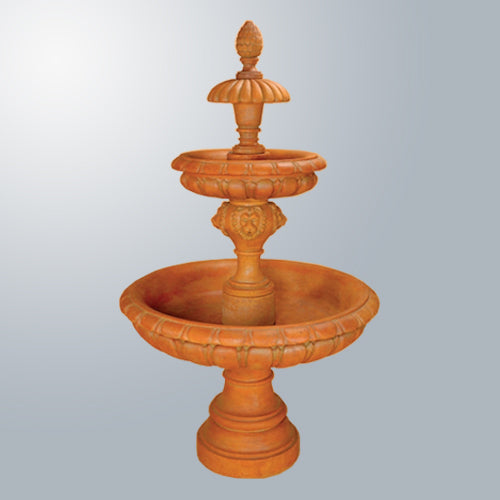 Three tier outdoor water fountain