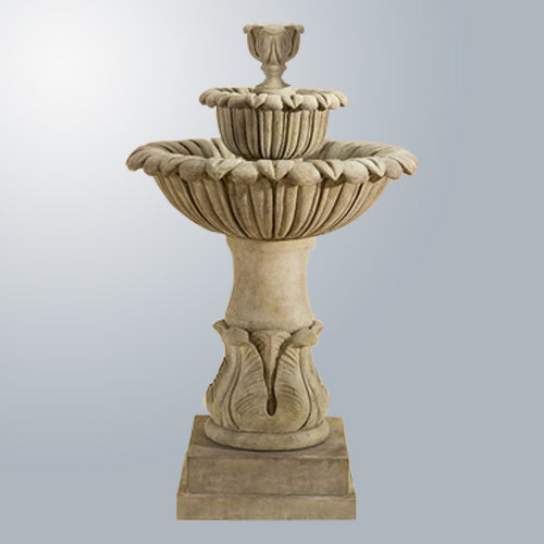 Image of a short fountain for outdoor decor