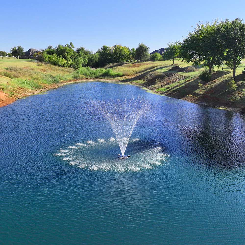 Pond Select Classic Series 1.5 HP Pond Fountain, 5 Spray Patterns – 115V