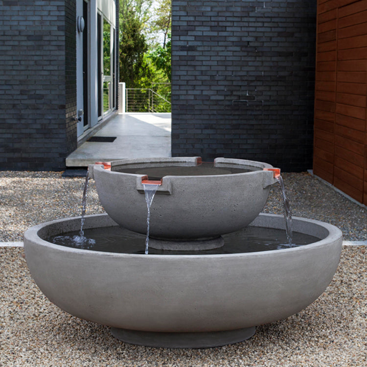Cast stone outdoor water feature