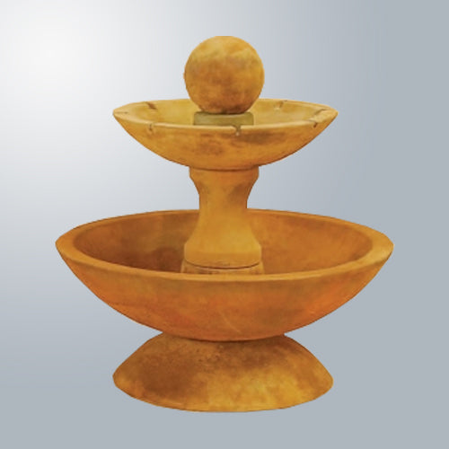 Short two tier fountain with spillways