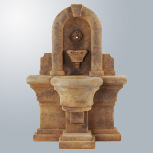 Outdoor wall fountain for garden or patio
