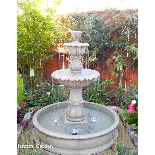 Image of a pond fountain.