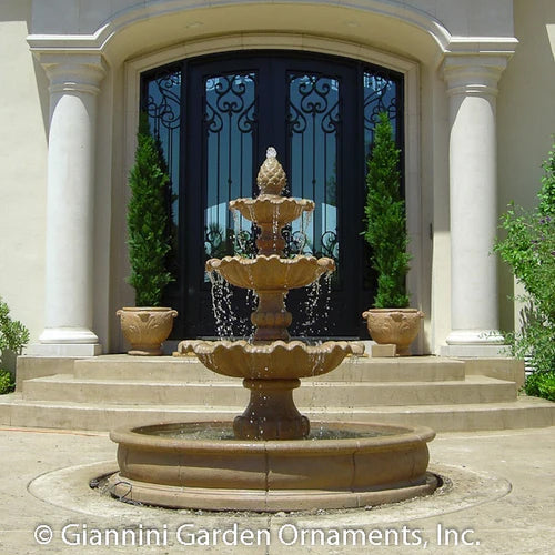 Three tier pond fountain for garden or patio