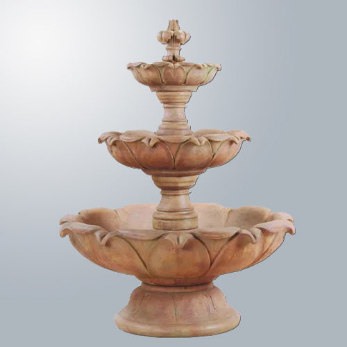 Short three tier garden fountain