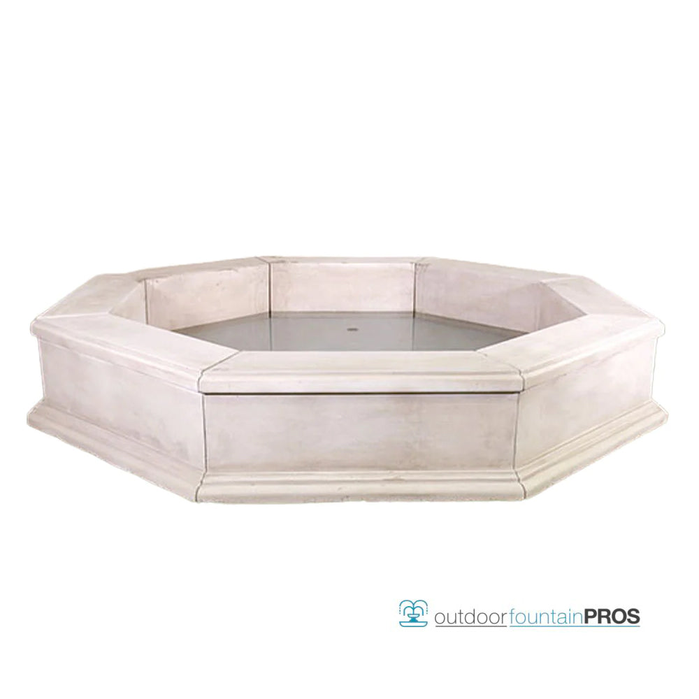 Image of a decorative outdoor water feature with a basin.