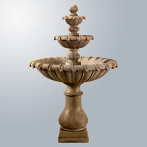 Three tier outdoor water fountain for garden or patio