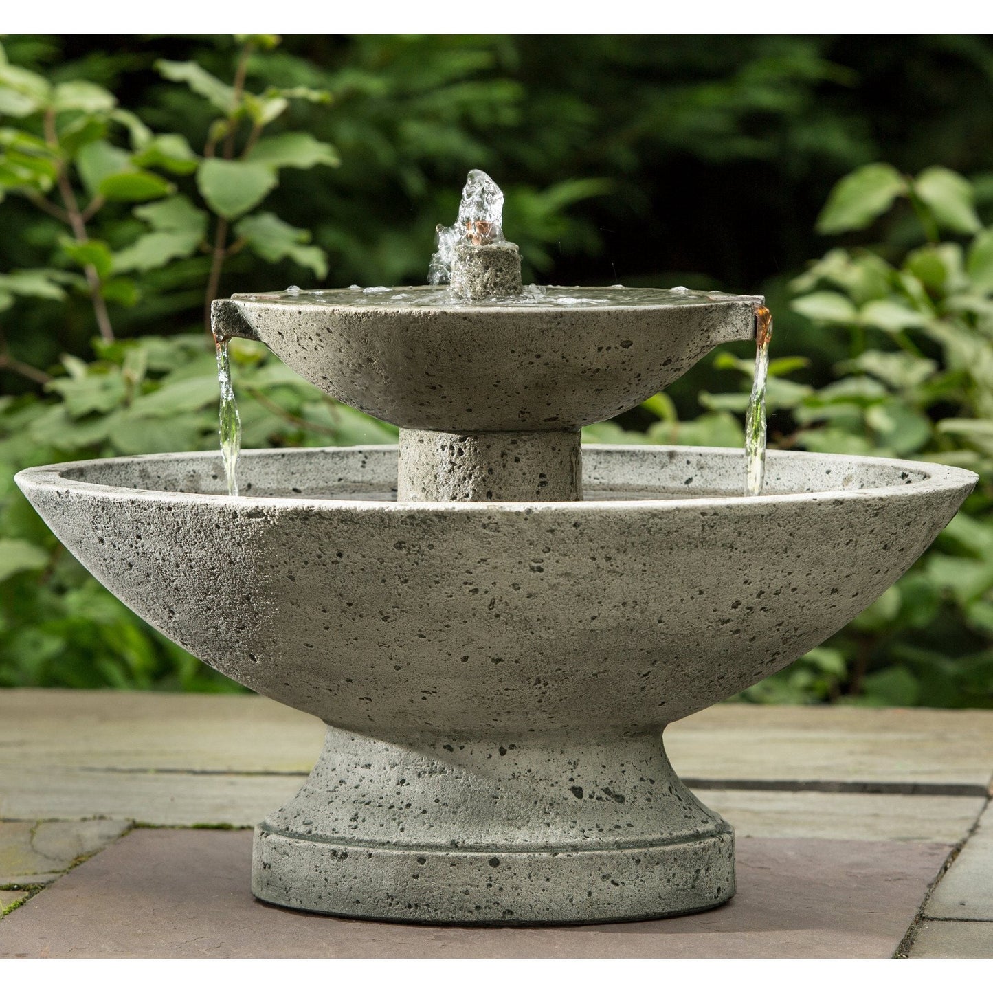 Oval garden water fountain