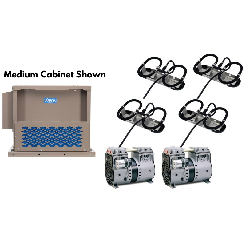 Kasco - Robust-Aire Diffused Aeration System - 4 Diffusers Unit with Medium Cabinet System