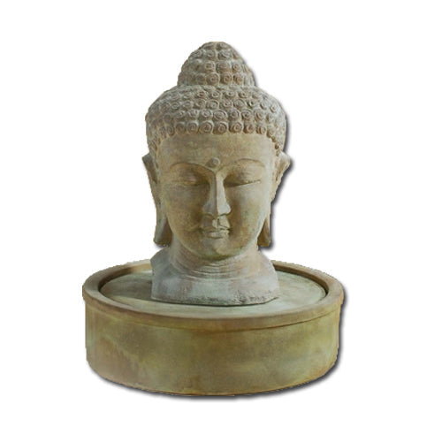 Image of a decorative indoor water feature with a Buddha statue.