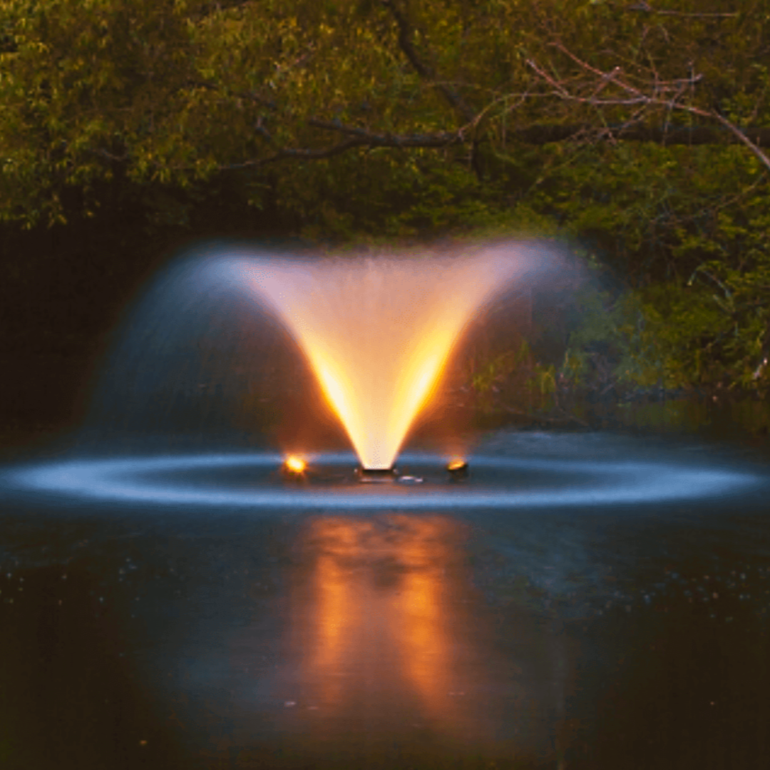 Display aerator for small residential ponds
