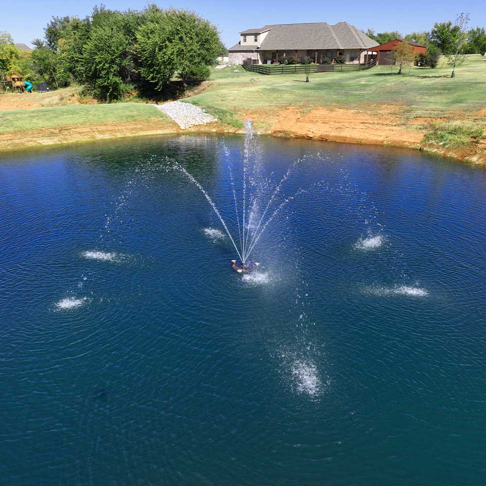 PondSelect Stainless Steel Pro Series Lake Fountain
