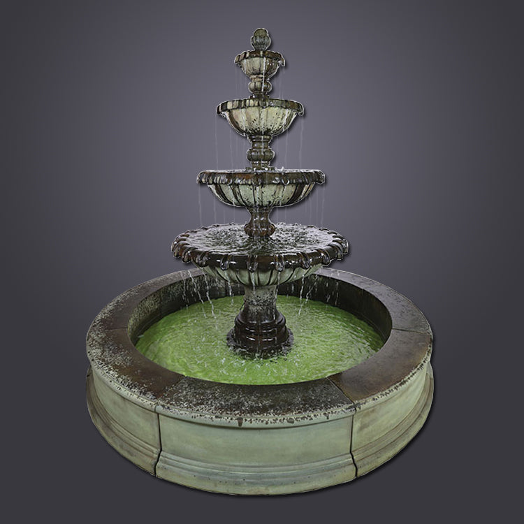 Image of a large four tier easy pond fountain
