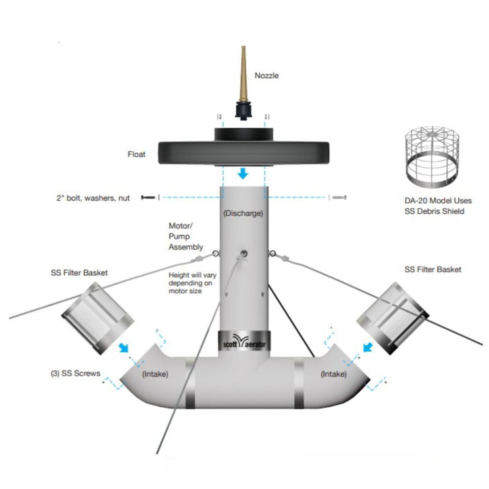 Scott Aerator Shallow Water Fountain Adapter