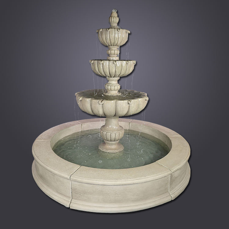 Large three tier easy pond fountain