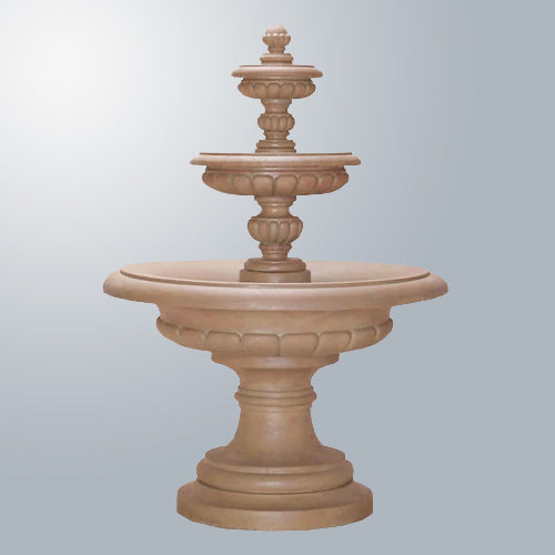 Three tier outdoor water fountain