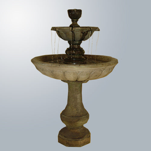 Two tier outdoor water feature