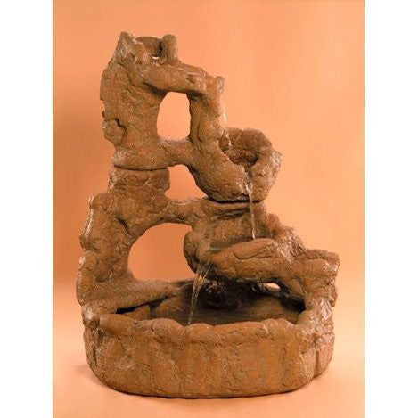 Tiered outdoor water fountain for garden or patio