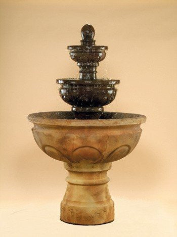 Image of a tiered outdoor fountain in a baroque style