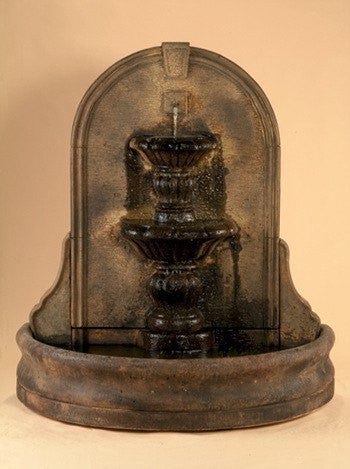Small outdoor wall fountain