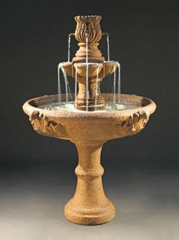Tiered garden water fountain for outdoor decor