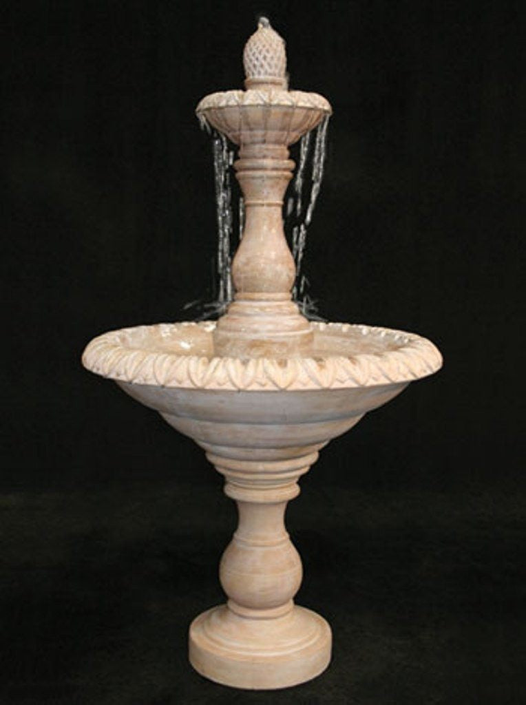Small tiered garden fountain with four seasons design