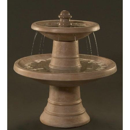 Two tier garden water fountain in Spanish style