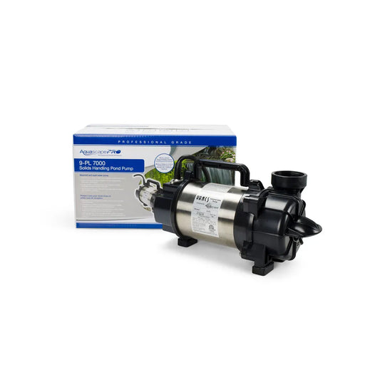 Solids handling pond pump for water features