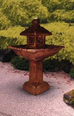 garden fountain stone cascade