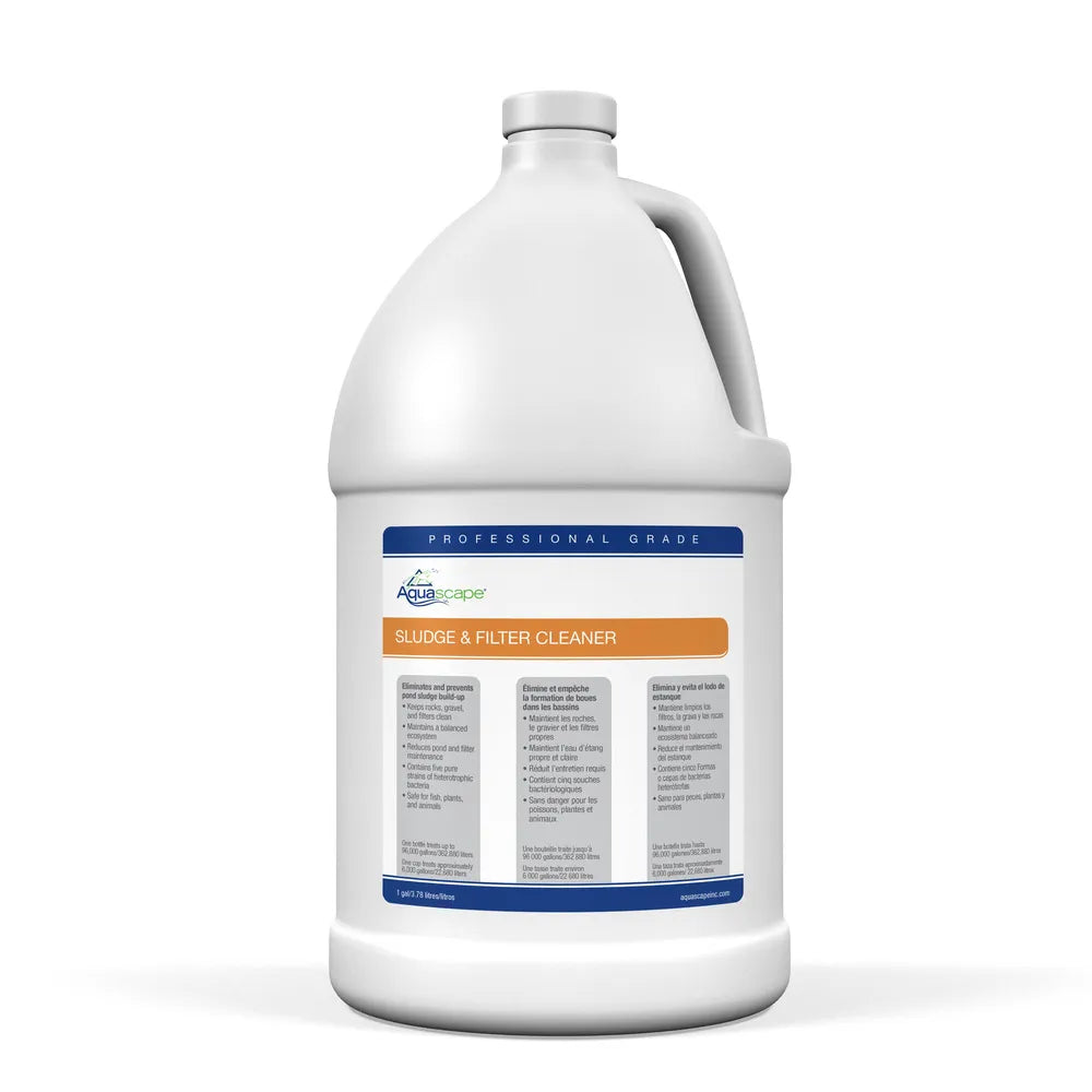 One gallon container of professional grade sludge and filter cleaner