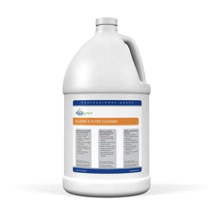 One gallon container of professional grade sludge and filter cleaner