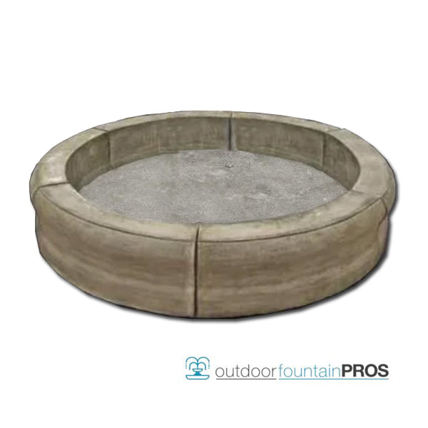 Medium Fiore Pond - Poly Basin with Set of 6 Coping Caps | 82.5" Diameter