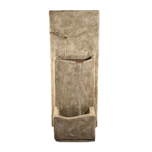 Image of a modern wall mounted outdoor water feature