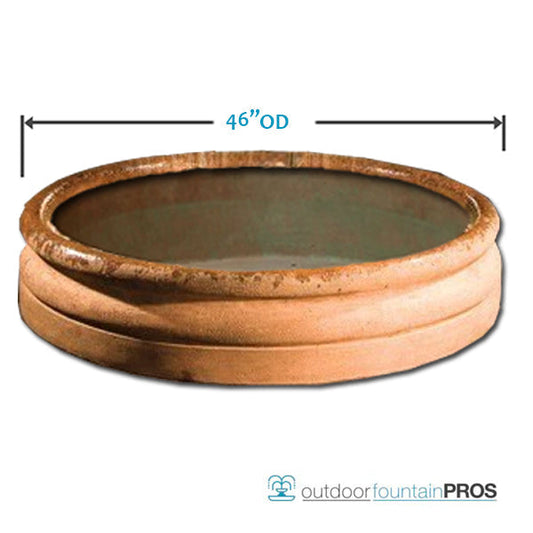 Round one piece fountain basin 46 inch diameter