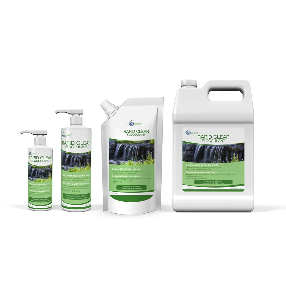 Bottle of pool water clarifier
