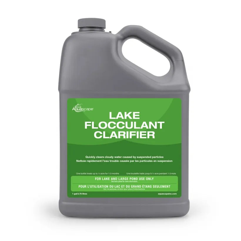 Image of a one gallon container of lake flocculant clarifier