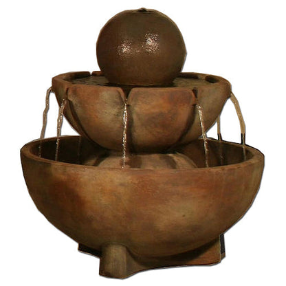 Large sphere stone vessels fountain for garden or patio