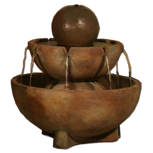 Large sphere stone vessels fountain for garden or patio