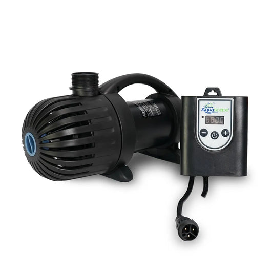 Adjustable flow pond pump for water features