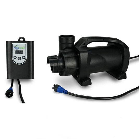 Adjustable flow pond pump for water features