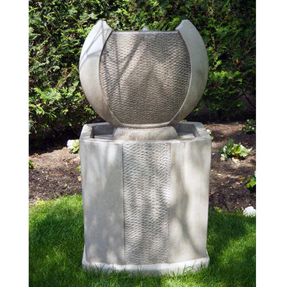 Garden fountain with medallion design