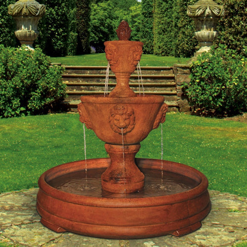 Medium two tier fountain in pool