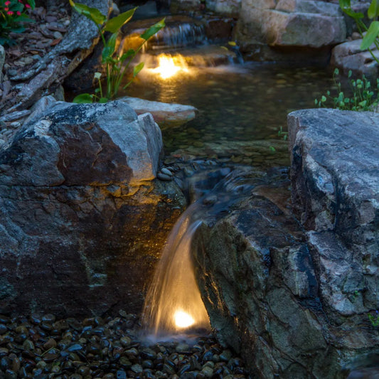 Image of a medium deluxe pondless waterfall kit with a 16 foot stream.