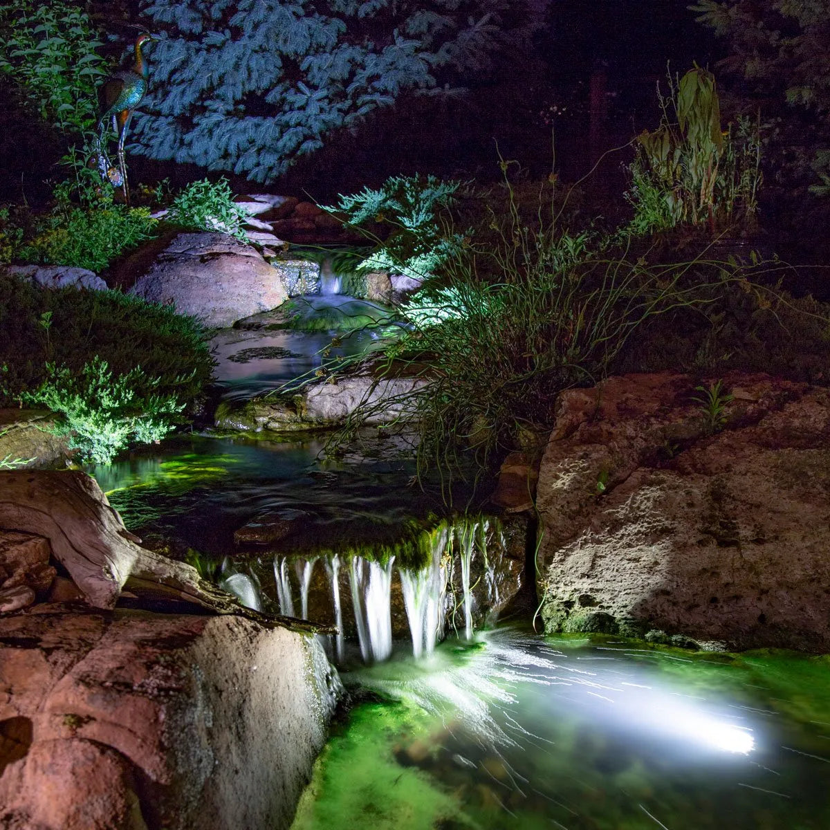 Image of a large deluxe pondless waterfall kit with a 26 foot stream