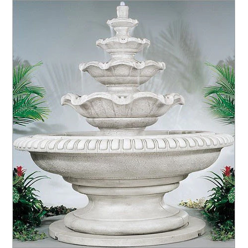 garden fountain stone cascade