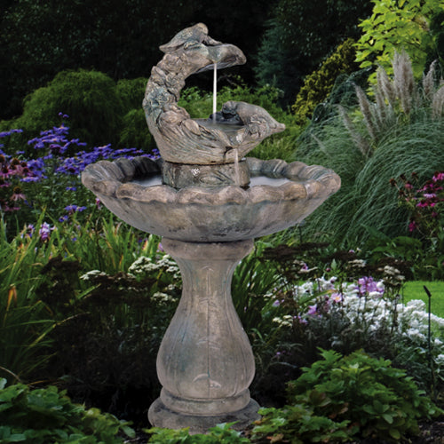 garden fountain stone cascade