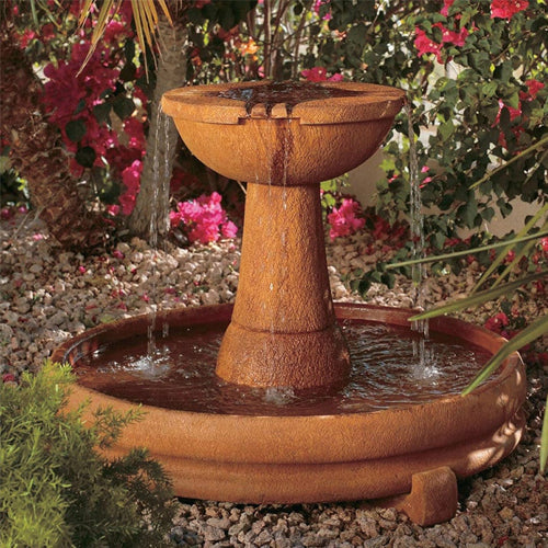 garden fountain stone cascade